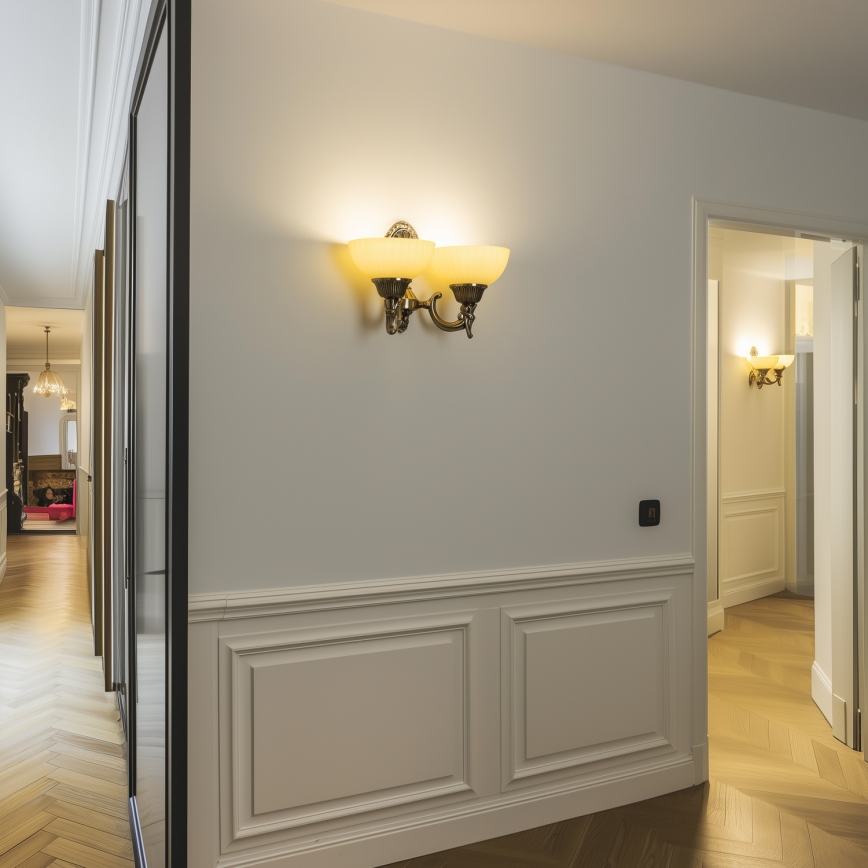 Brilagi - Λάμπα τοίχου CLASSIC 2xE27/60W/230V ορείχαλκος