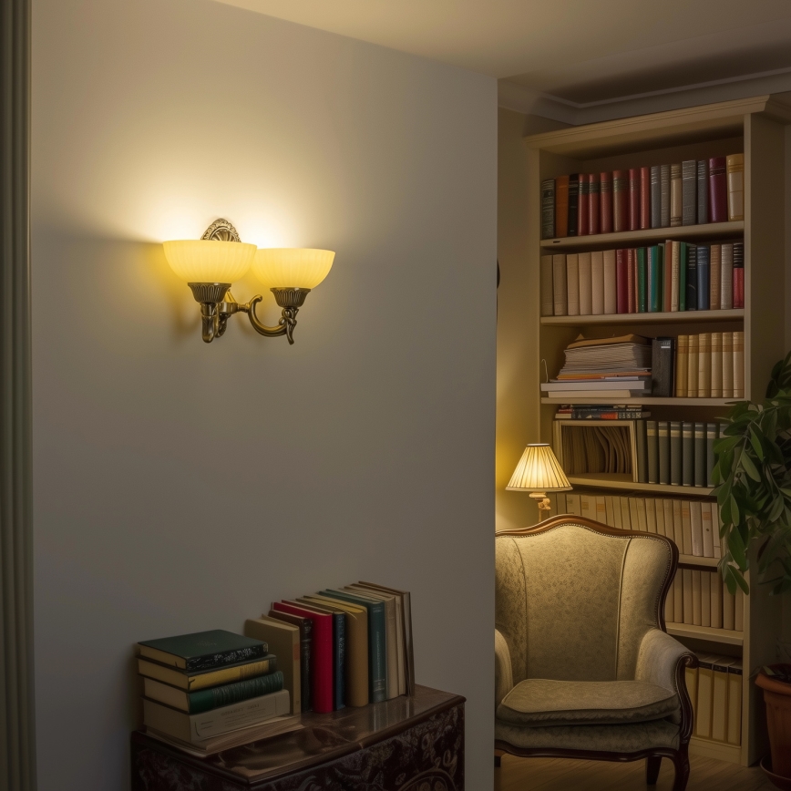 Brilagi - Λάμπα τοίχου CLASSIC 2xE27/60W/230V ορείχαλκος