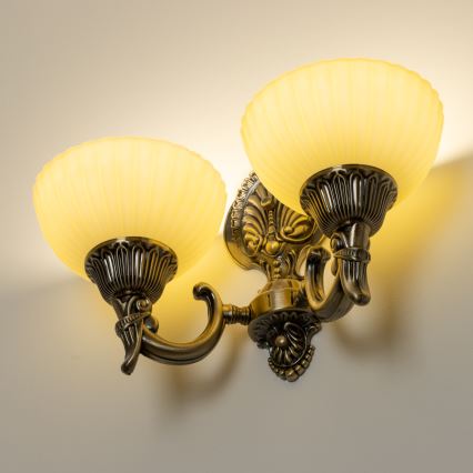 Brilagi - Λάμπα τοίχου CLASSIC 2xE27/60W/230V ορείχαλκος