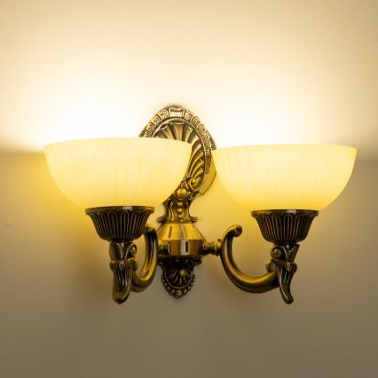 Brilagi - Λάμπα τοίχου CLASSIC 2xE27/60W/230V ορείχαλκος