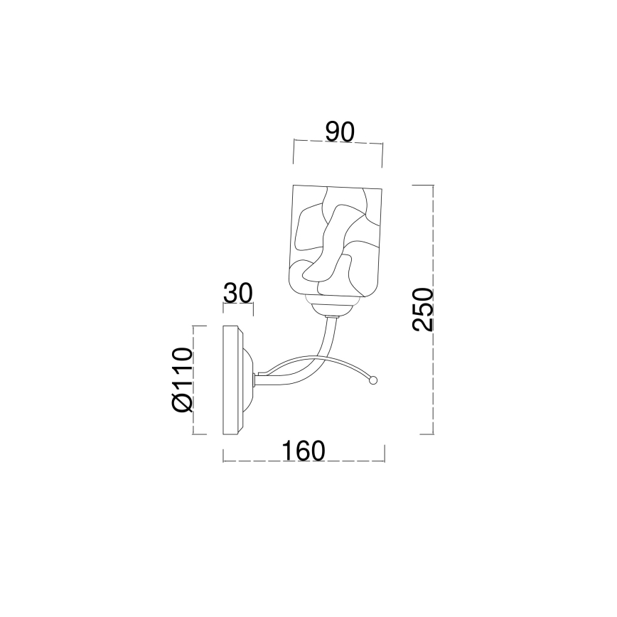 Brilagi - Λάμπα τοίχου MEGAPOLIS 1xE14/60W/230V χρυσό