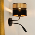 BRILAGI - Λάμπα τοίχου ROYAL 1xE27/15W/230V + 1xG9/3W μαύρο/χρυσό