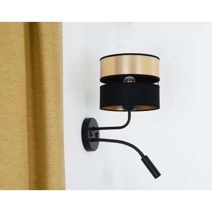 Brilagi - Λάμπα τοίχου ROYAL 1xE27/15W/230V + 1xG9/3W μαύρο/χρυσό