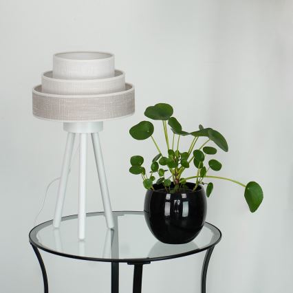 Brilagi - Eπιτραπέζιο φωτιστικό ALASKA LUNETA 1xE27/15W/230V γκρι/κρεμ