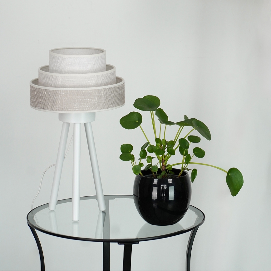 Brilagi - Eπιτραπέζιο φωτιστικό ALASKA LUNETA 1xE27/15W/230V γκρι/κρεμ