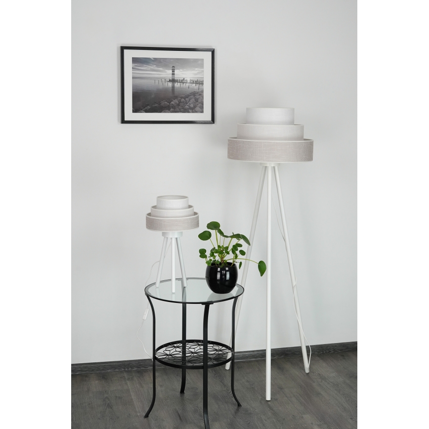 Brilagi - Eπιτραπέζιο φωτιστικό ALASKA LUNETA 1xE27/15W/230V γκρι/κρεμ