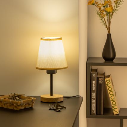 Brilagi - Eπιτραπέζιο φωτιστικό NUBILA WOOD 1xE27/25W/230V δρυς/ανοιχτό καφέ