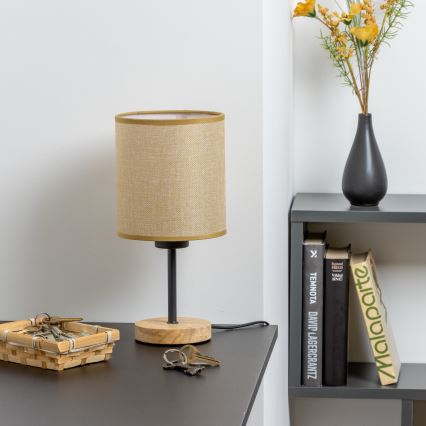 Brilagi - Eπιτραπέζιο φωτιστικό NUBILA WOOD 1xE27/25W/230V δρυς/ανοιχτό καφέ