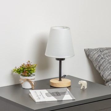 Brilagi - Eπιτραπέζιο φωτιστικό NUBILA WOOD 1xE27/25W/230V δρυς/λευκό