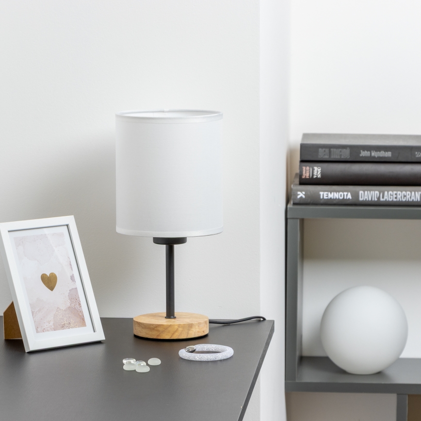 Brilagi - Eπιτραπέζιο φωτιστικό NUBILA WOOD 1xE27/25W/230V δρυς/λευκό