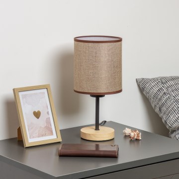 Brilagi - Eπιτραπέζιο φωτιστικό NUBILA WOOD 1xE27/25W/230V δρυς/καφέ