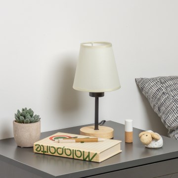Brilagi - Eπιτραπέζιο φωτιστικό NUBILA WOOD 1xE27/25W/230V δρυς/κρεμ