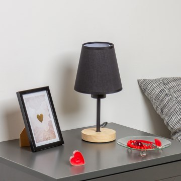 Brilagi - Eπιτραπέζιο φωτιστικό NUBILA WOOD 1xE27/25W/230V δρυς/μαύρο