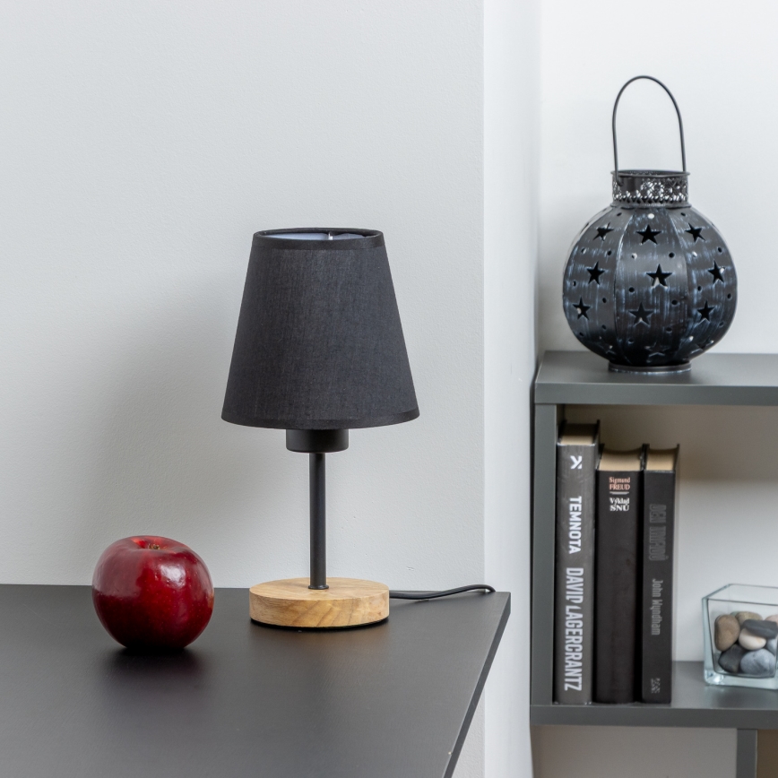 Brilagi - Eπιτραπέζιο φωτιστικό NUBILA WOOD 1xE27/25W/230V δρυς/μαύρο