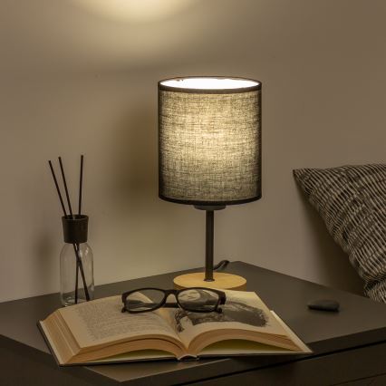 Brilagi - Eπιτραπέζιο φωτιστικό NUBILA WOOD 1xE27/25W/230V δρυς/μαύρο