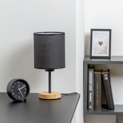 Brilagi - Eπιτραπέζιο φωτιστικό NUBILA WOOD 1xE27/25W/230V δρυς/μαύρο