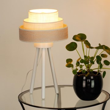 Brilagi - Eπιτραπέζιο φωτιστικό ALASKA LUNETA 1xE27/15W/230V γκρι/κρεμ
