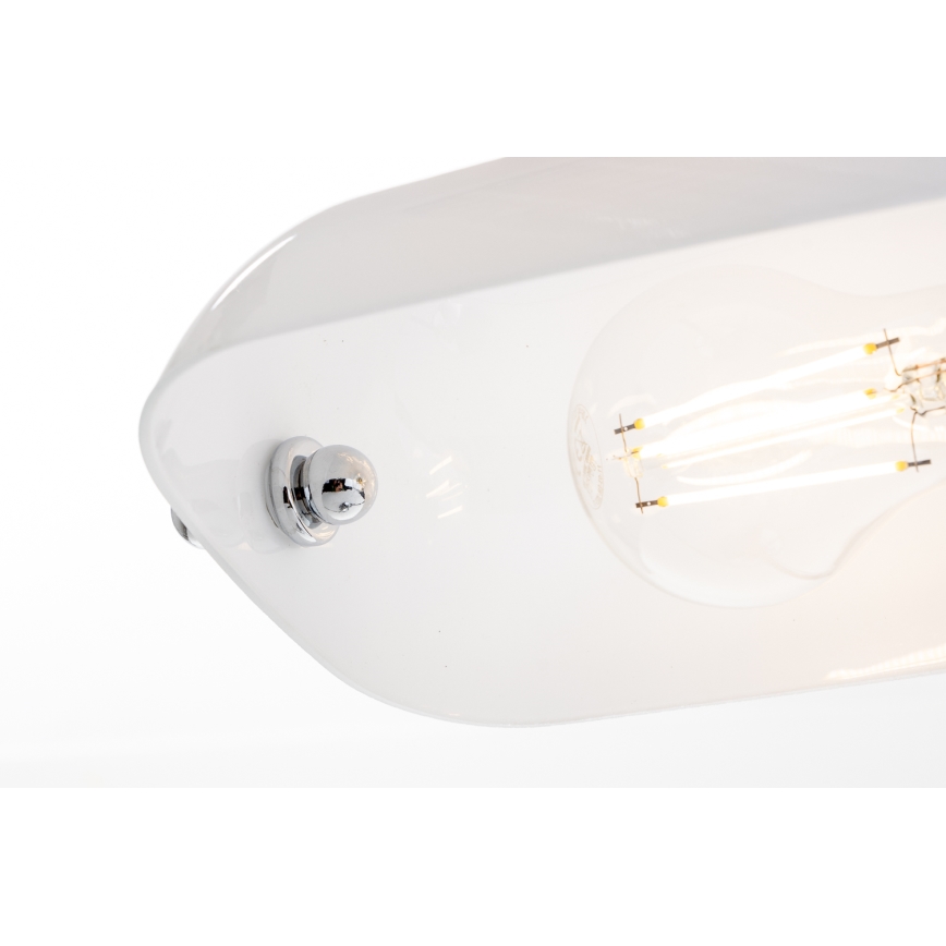 Brilagi - Eπιτραπέζια λάμπα BANK OFFICE 1xE27/60W/230V γυαλιστερό χρώμιο/λευκό