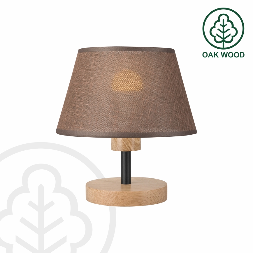 Brilagi - Eπιτραπέζιο φωτιστικό ANTHONY 1xE27/60W/230V δρυς/καφέ