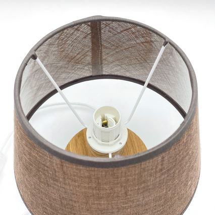 Brilagi - Eπιτραπέζιο φωτιστικό ANTHONY 1xE27/60W/230V δρυς/καφέ