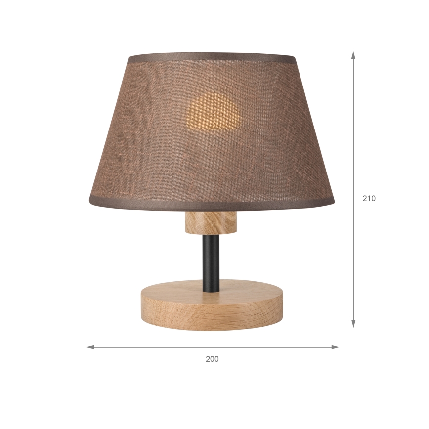 Brilagi - Eπιτραπέζιο φωτιστικό ANTHONY 1xE27/60W/230V δρυς/καφέ