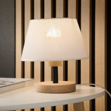 Brilagi - Eπιτραπέζιο φωτιστικό ANTHONY 1xE27/60W/230V δρυς/λευκό