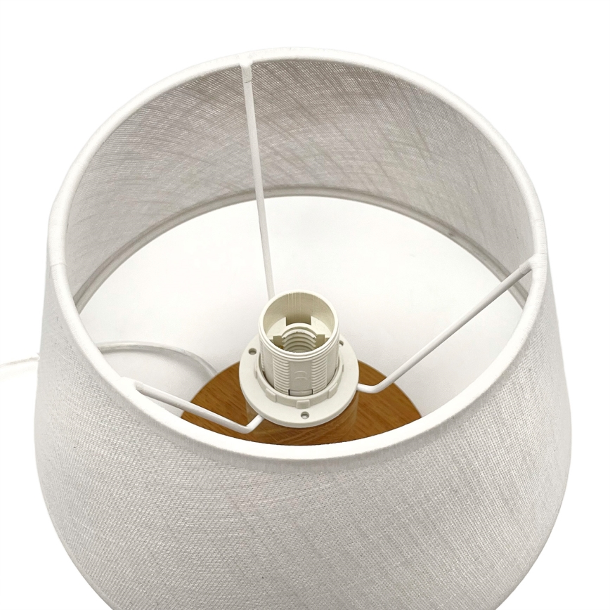 Brilagi - Eπιτραπέζιο φωτιστικό ANTHONY 1xE27/60W/230V δρυς/λευκό
