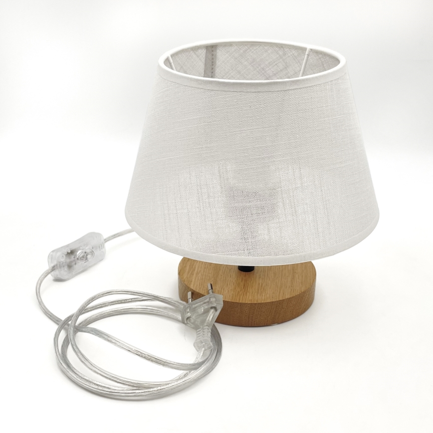 Brilagi - Eπιτραπέζιο φωτιστικό ANTHONY 1xE27/60W/230V δρυς/λευκό
