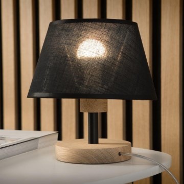 Brilagi - Eπιτραπέζιο φωτιστικό ANTHONY 1xE27/60W/230V δρυς/μαύρο