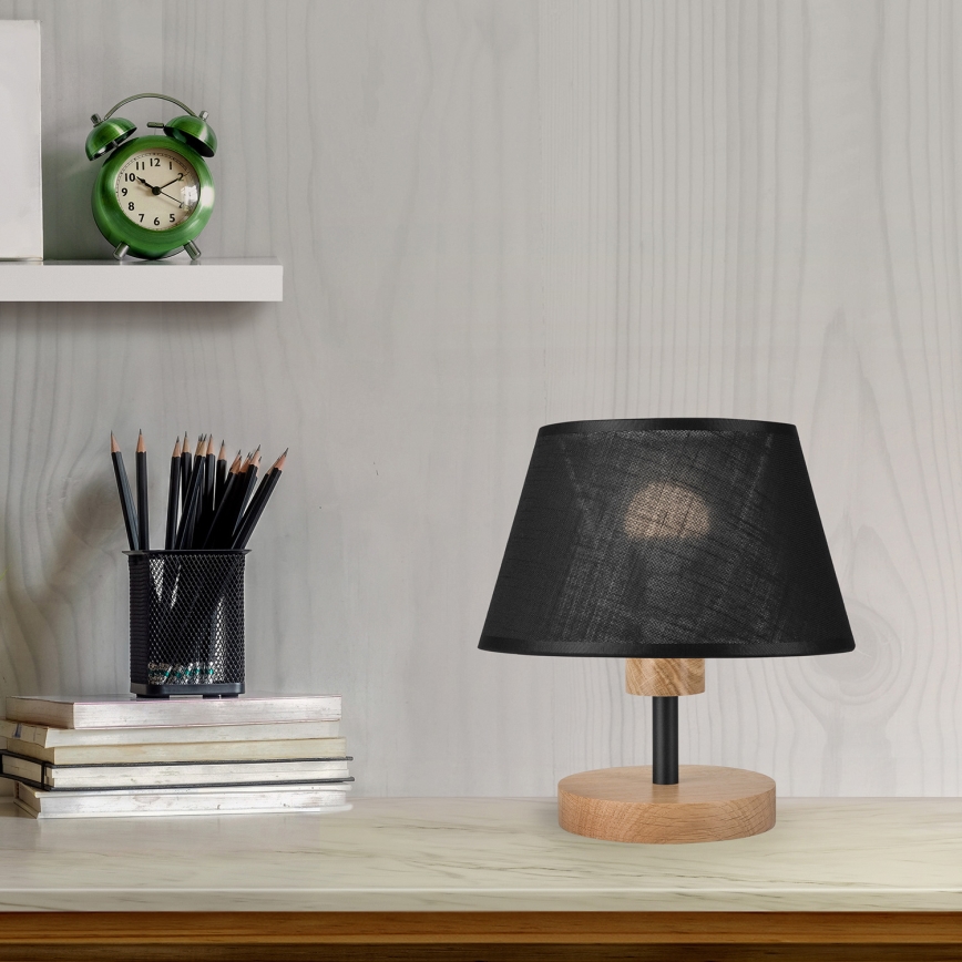 Brilagi - Eπιτραπέζιο φωτιστικό ANTHONY 1xE27/60W/230V δρυς/μαύρο