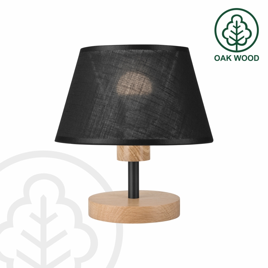 Brilagi - Eπιτραπέζιο φωτιστικό ANTHONY 1xE27/60W/230V δρυς/μαύρο