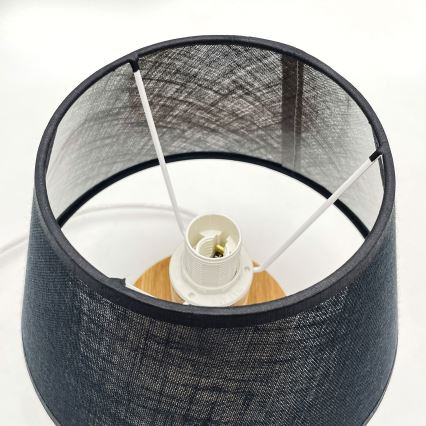 Brilagi - Eπιτραπέζιο φωτιστικό ANTHONY 1xE27/60W/230V δρυς/μαύρο