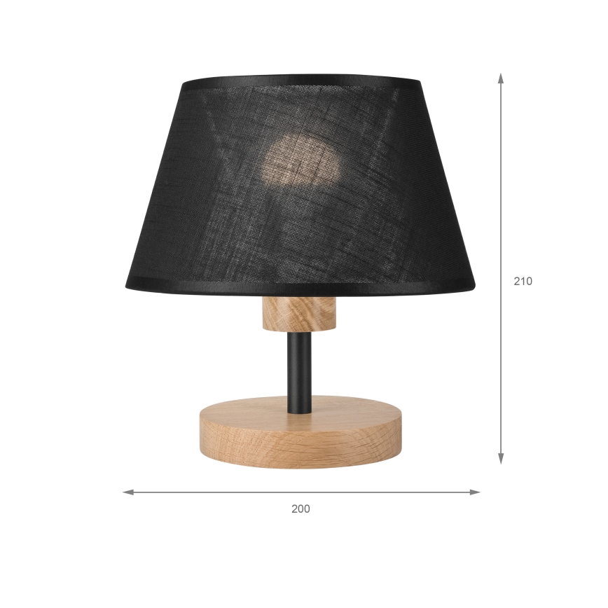 Brilagi - Eπιτραπέζιο φωτιστικό ANTHONY 1xE27/60W/230V δρυς/μαύρο