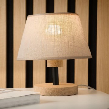 Brilagi - Eπιτραπέζιο φωτιστικό ANTHONY 1xE27/60W/230V δρυς/μπεζ