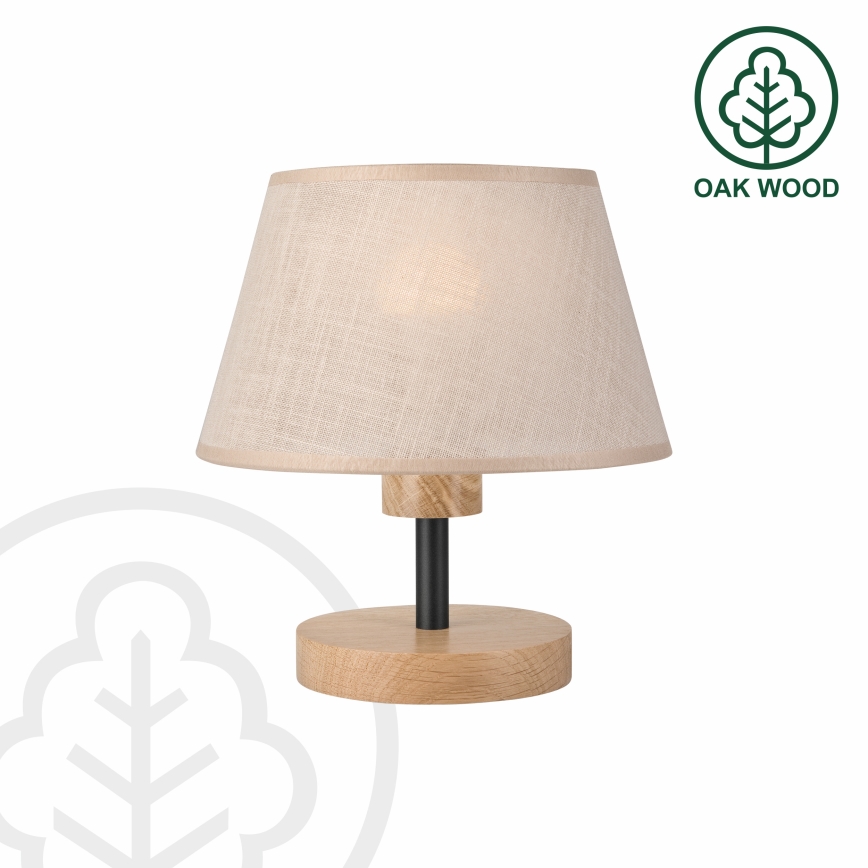Brilagi - Eπιτραπέζιο φωτιστικό ANTHONY 1xE27/60W/230V δρυς/μπεζ