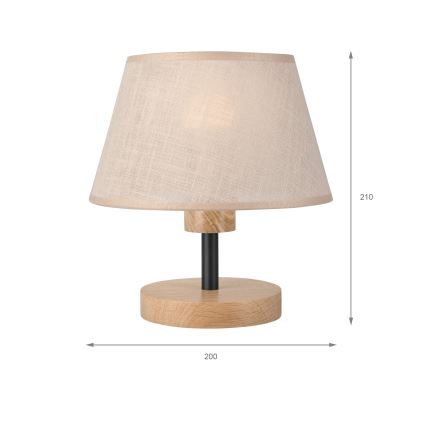 Brilagi - Eπιτραπέζιο φωτιστικό ANTHONY 1xE27/60W/230V δρυς/μπεζ