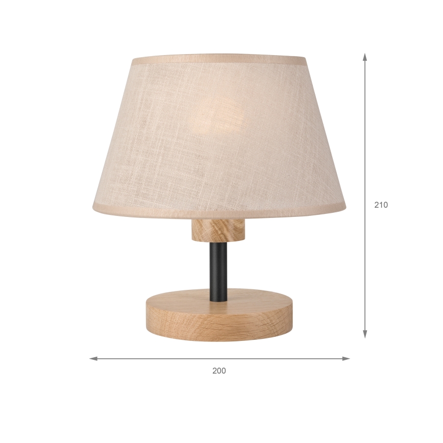 Brilagi - Eπιτραπέζιο φωτιστικό ANTHONY 1xE27/60W/230V δρυς/μπεζ