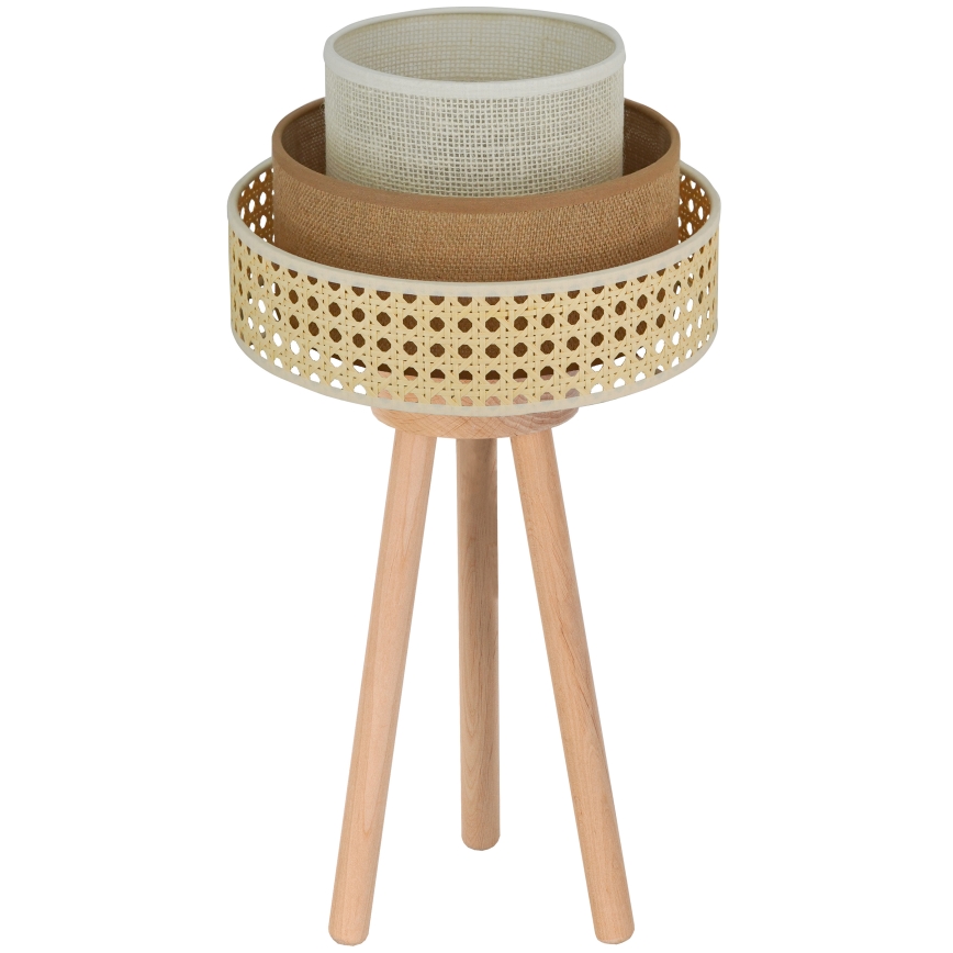 Brilagi - Eπιτραπέζιο φωτιστικό CEDAR LUNETA 1xE27/15W/230V μπεζ/καφέ/κρεμ