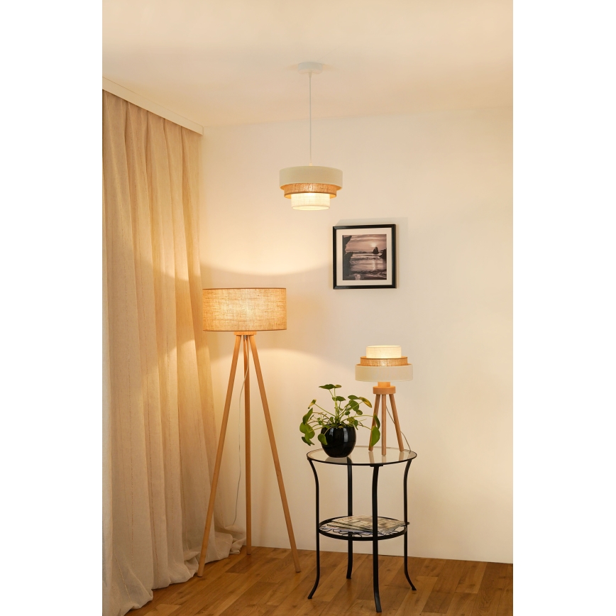 Brilagi - Eπιτραπέζιο φωτιστικό DENVER LUNETA 1xE27/15W/230V μπεζ/καφέ/κρεμ