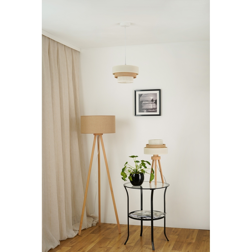 Brilagi - Eπιτραπέζιο φωτιστικό DENVER LUNETA 1xE27/15W/230V μπεζ/καφέ/κρεμ