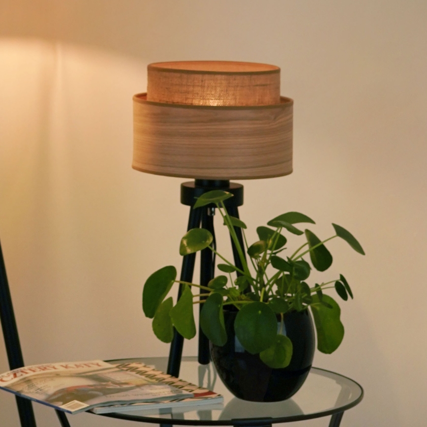Brilagi - Eπιτραπέζιο φωτιστικό MONTANA BOHO 1xE27/15W/230V καφέ/μαύρο
