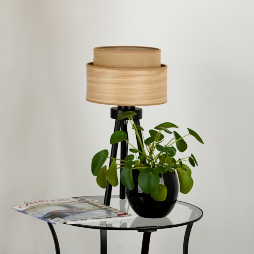 Brilagi - Eπιτραπέζιο φωτιστικό MONTANA BOHO 1xE27/15W/230V καφέ/μαύρο
