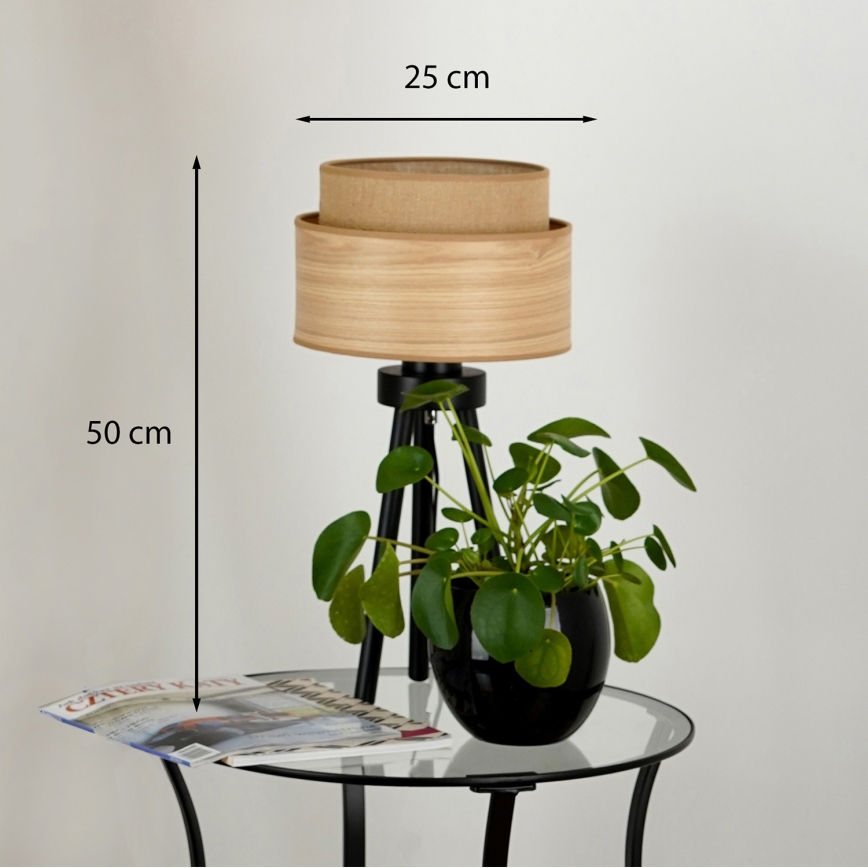 Brilagi - Eπιτραπέζιο φωτιστικό MONTANA BOHO 1xE27/15W/230V καφέ/μαύρο