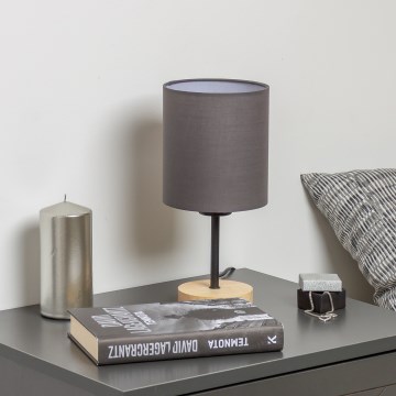 Brilagi - Eπιτραπέζιο φωτιστικό NUBILA WOOD 1xE27/25W/230V δρυς/ανθρακί