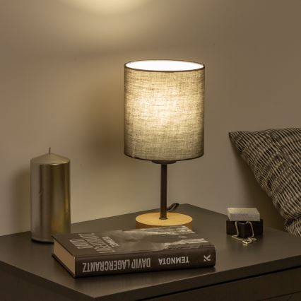 Brilagi - Eπιτραπέζιο φωτιστικό NUBILA WOOD 1xE27/25W/230V δρυς/ανθρακί