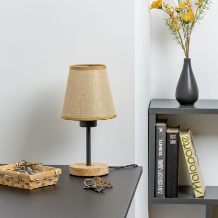 Brilagi - Eπιτραπέζιο φωτιστικό NUBILA WOOD 1xE27/25W/230V δρυς/ανοιχτό καφέ