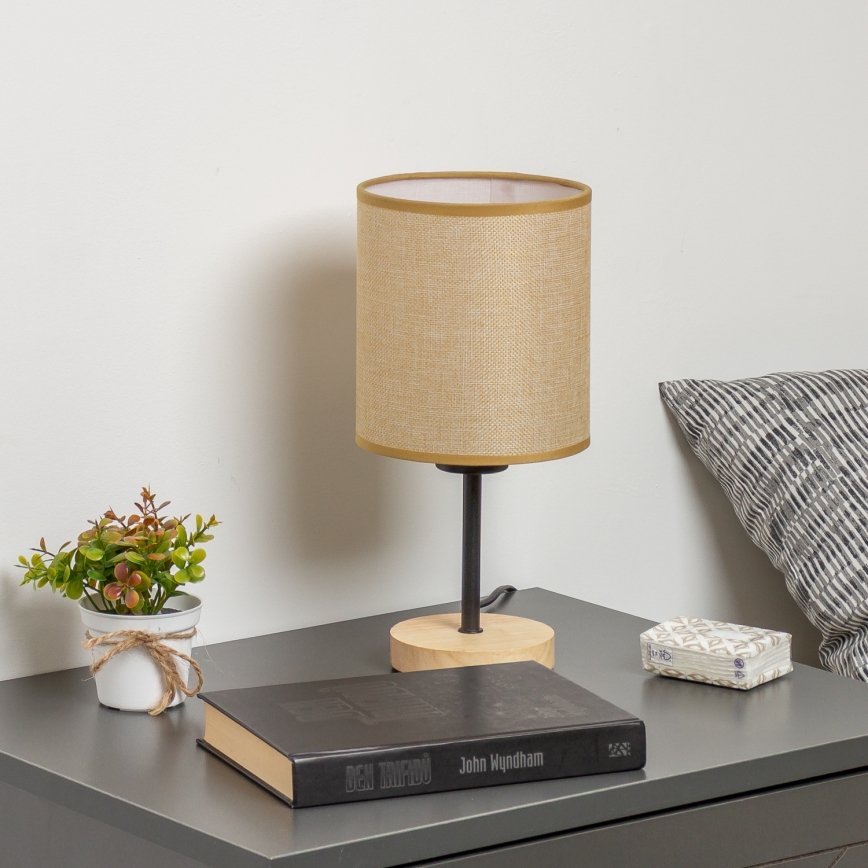 Brilagi - Eπιτραπέζιο φωτιστικό NUBILA WOOD 1xE27/25W/230V δρυς/ανοιχτό καφέ