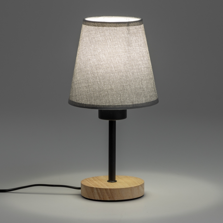 Brilagi - Eπιτραπέζιο φωτιστικό NUBILA WOOD 1xE27/25W/230V δρυς/γκρι