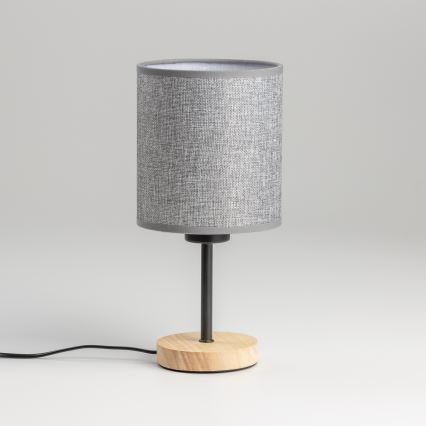 Brilagi - Eπιτραπέζιο φωτιστικό NUBILA WOOD 1xE27/25W/230V δρυς/γκρι