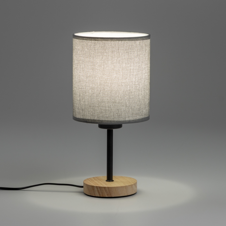 Brilagi - Eπιτραπέζιο φωτιστικό NUBILA WOOD 1xE27/25W/230V δρυς/γκρι